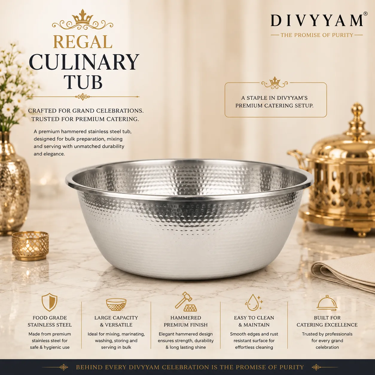 Regal Culinary Tub — Culinary Essentials by D I V Y A M®